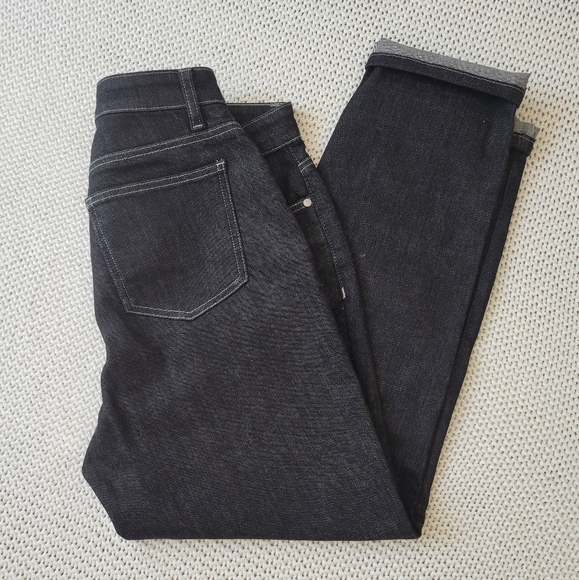 Eileen Fisher Organic Cotton Denim High-Waist and Ankle length. Black .Size 6 - Picture 1 of 11